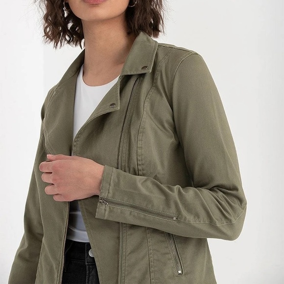 Dark Green Moto Jacket - Picture 2 of 8